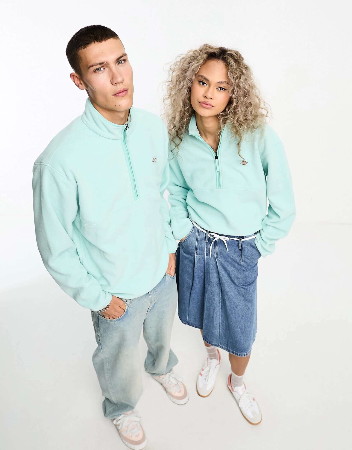 

Бирюзовый флис на молнии 1/4 Dickies louisburg, Зеленый
