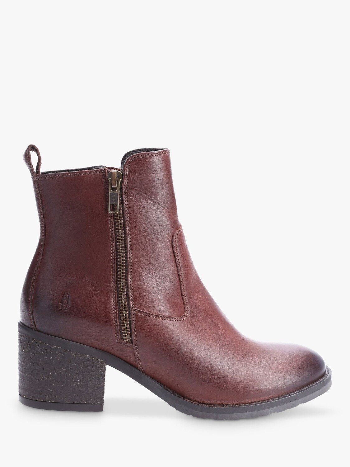 

Кожаные ботильоны Helena на блочном каблуке Hush Puppies, коричневый