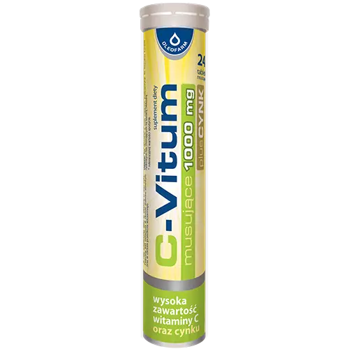 C-Vitum 1000 mg + Cynk иммуномодулятор, 24 шт. sfd cynk tabletki do ssania иммуномодулятор 120 шт