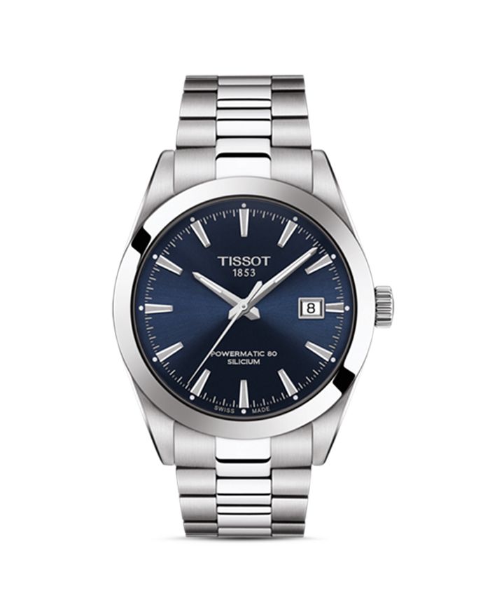 Часы Tissot Gentleman Powermatic 80, 40 мм мужские наручные часы tissot gentleman powermatic 80 silicium t1274071603100