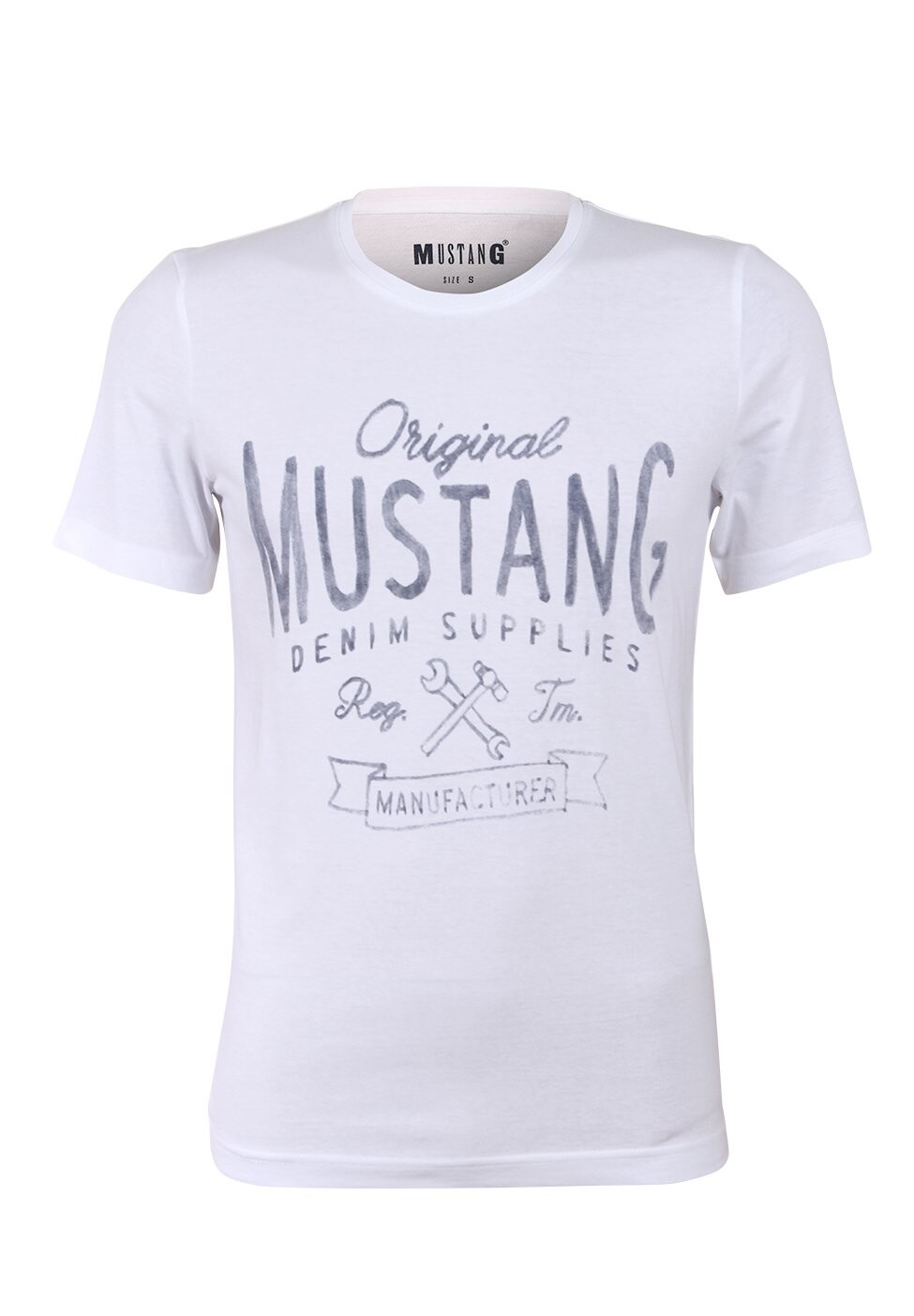 

Футболка с принтом BASIC PRINT Mustang, цвет general white
