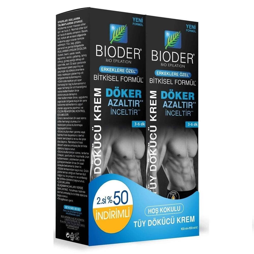 

Bioder Herbal 100 мл Крем для удаления волос из 2 частей для мужчин