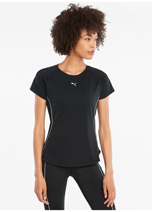 Черная женская футболка с круглым вырезом Puma