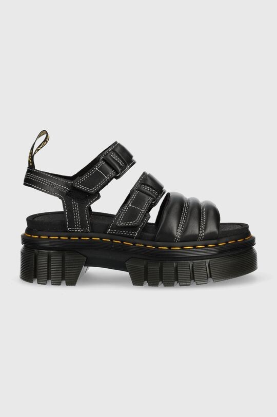 

Доктор Кожаные сандалии Martens Ricki с 3 ремешками Dr. Martens, черный
