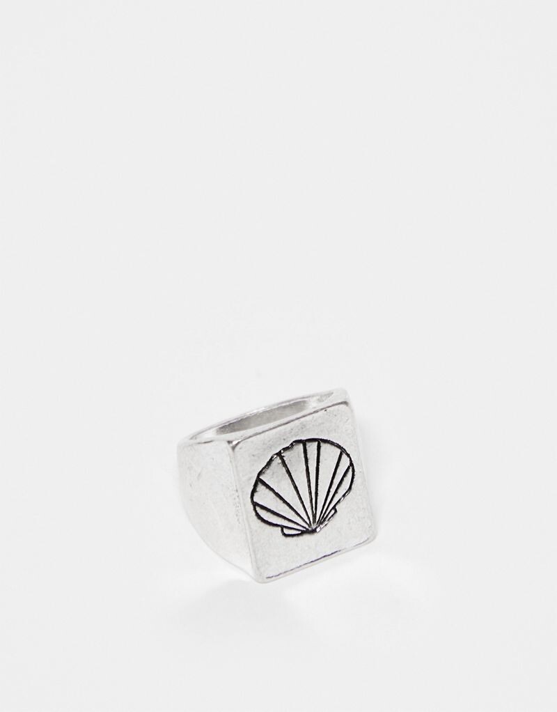 

Reclaimed Vintage Unisex – Серебряное кольцо с мотивом ракушки