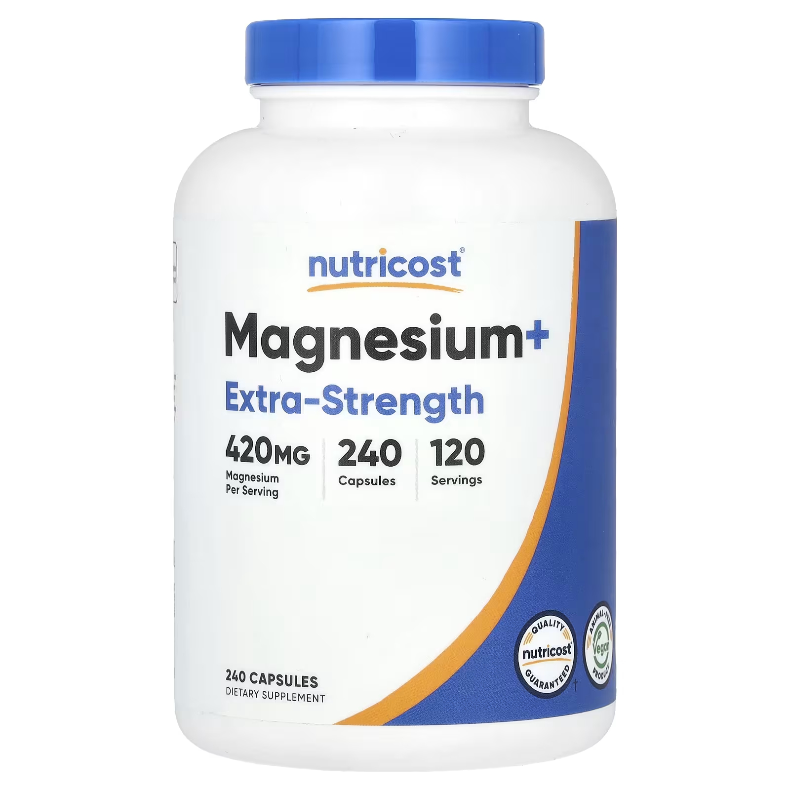Пищевая добавка с магнием Nutricost Magnesium+ Extra-Strength 420 мг, 240 капсул (210 мг на капсулу)