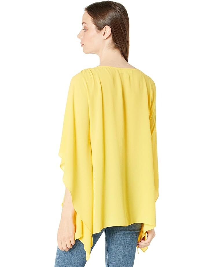

Топ Michael Kors Ring Shoulder Scarf Top, цвет Saffron