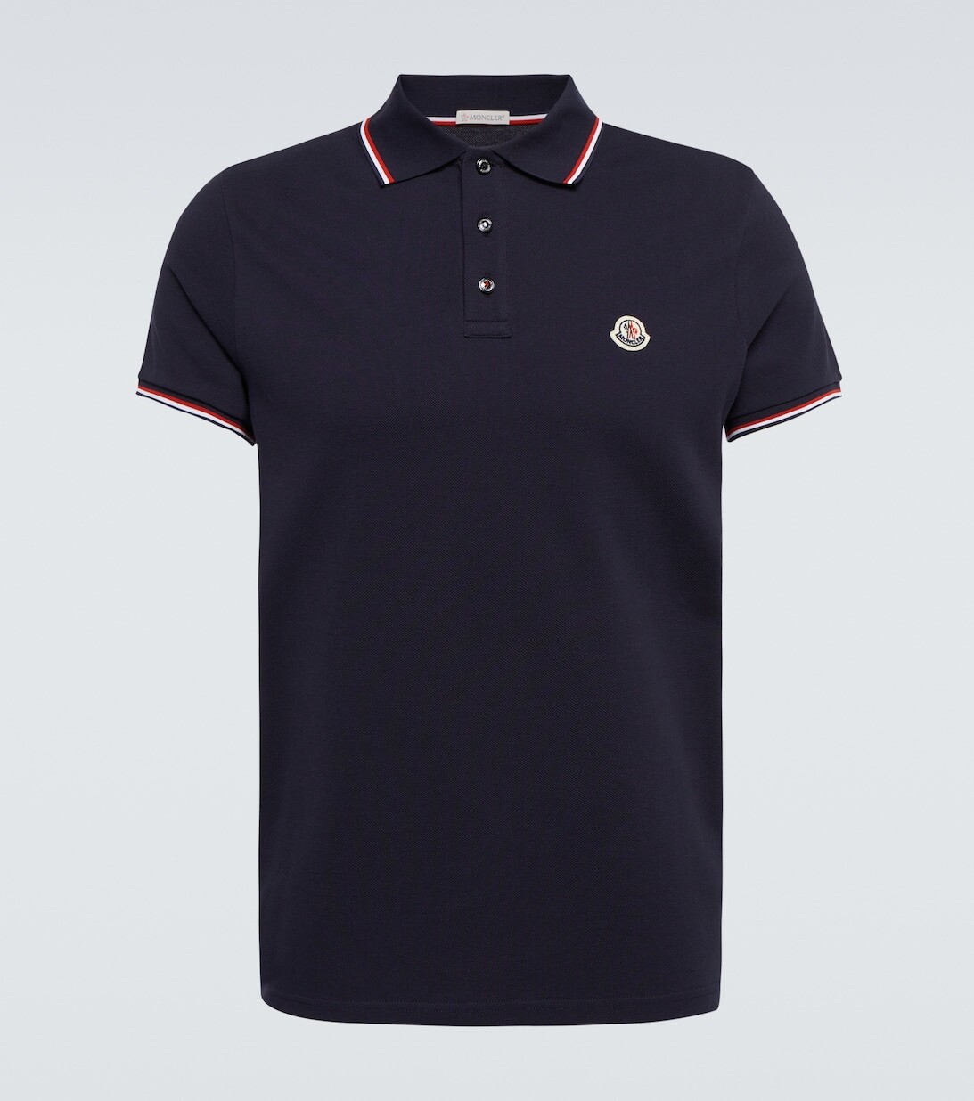 

Рубашка поло из хлопка Moncler, синий