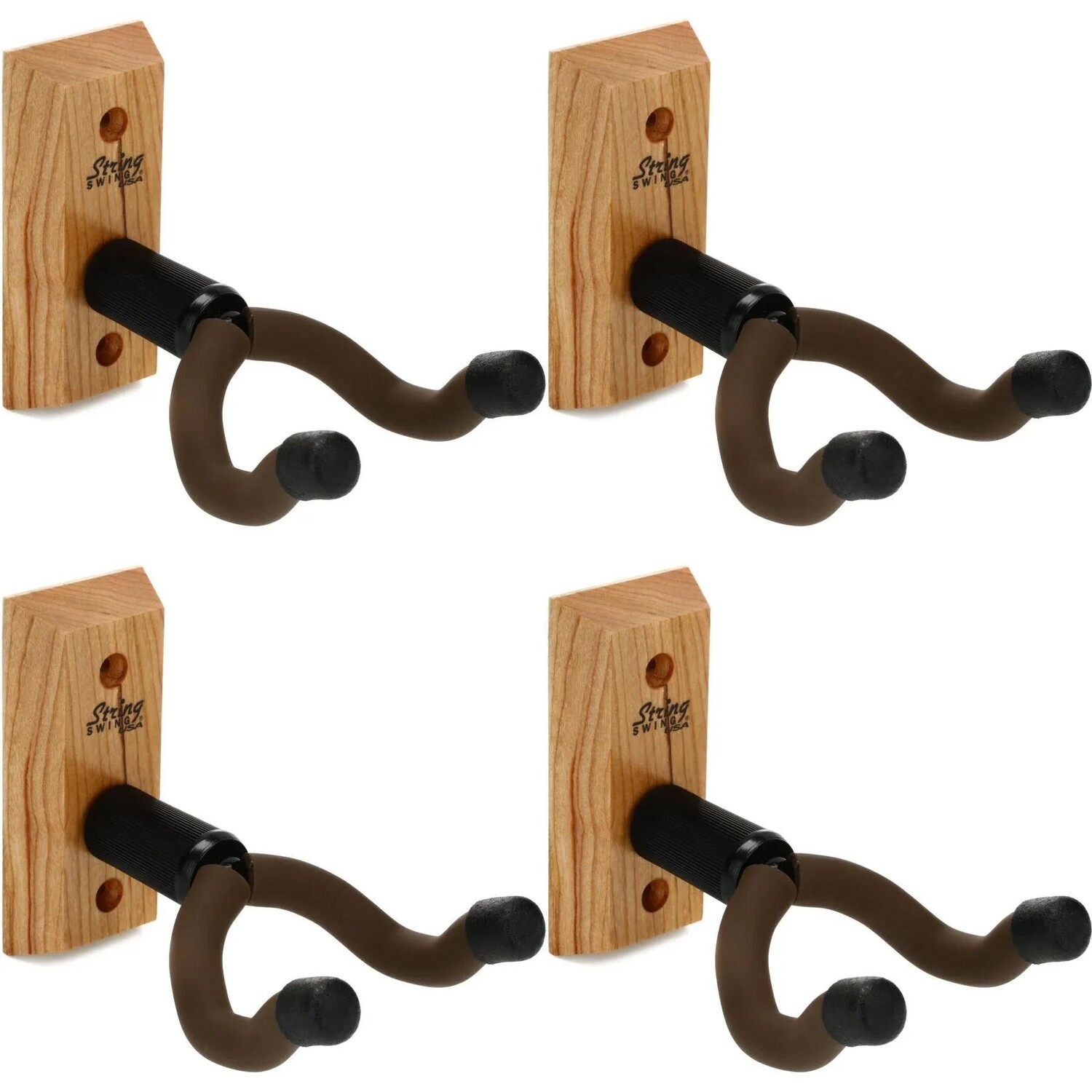 

String Swing CC01K Guitar Keeper Настенное крепление для гитары Вешалка для гитары (4 шт.) — вишневый