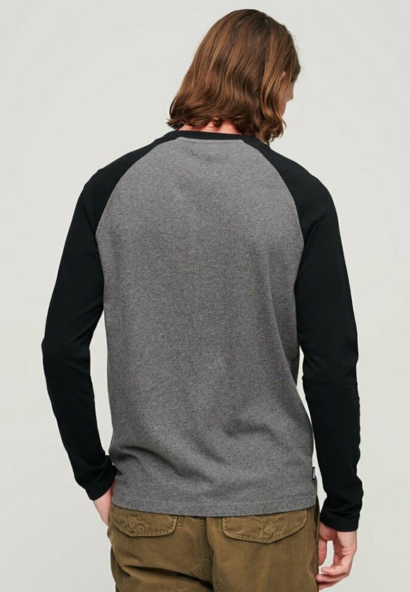 

Топ с длинными рукавами ESSENTIAL BASEBALL Superdry, цвет rich charcoal marl black