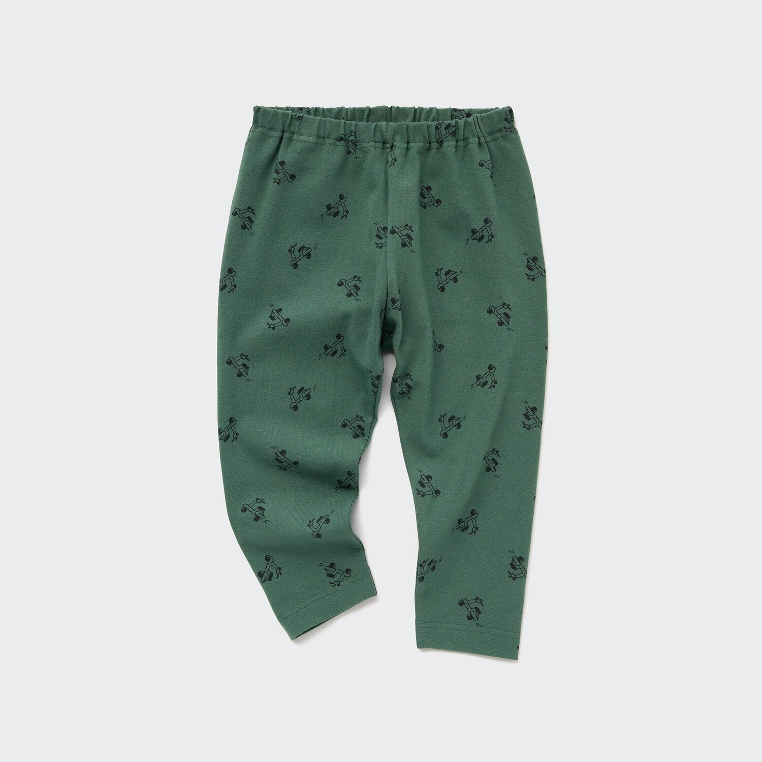 

Леггинсы свободного кроя из эластичного хлопка с принтом для малышей Uniqlo, зеленый