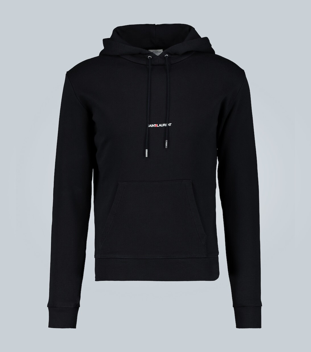 

Хлопковая толстовка с капюшоном Saint Laurent, черный