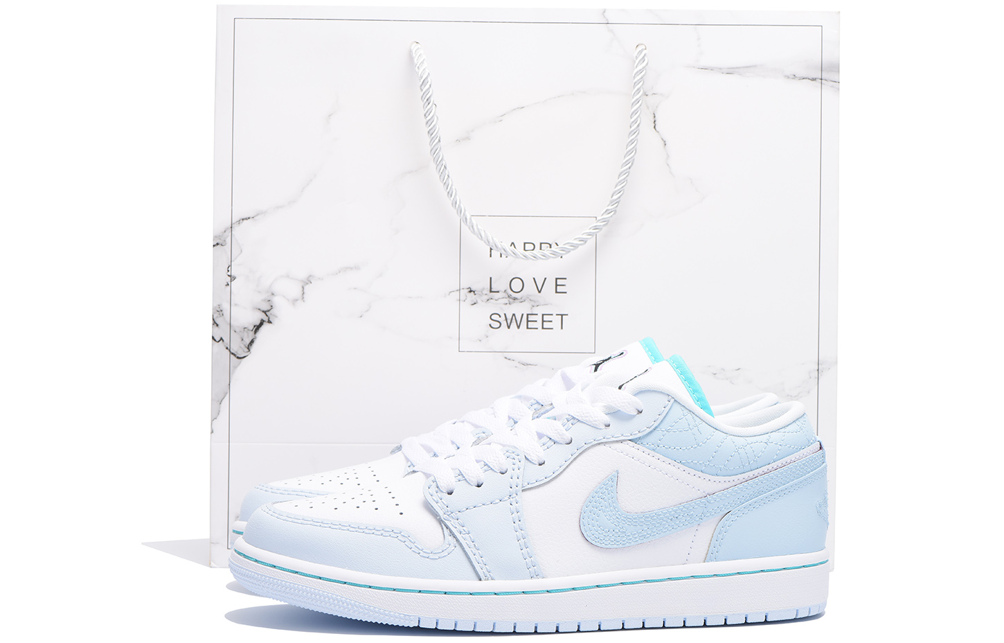 

Кроссовки Air Jordan 1 Vintage Basketball Shoes Women's Low-top White/blue, белый/синий