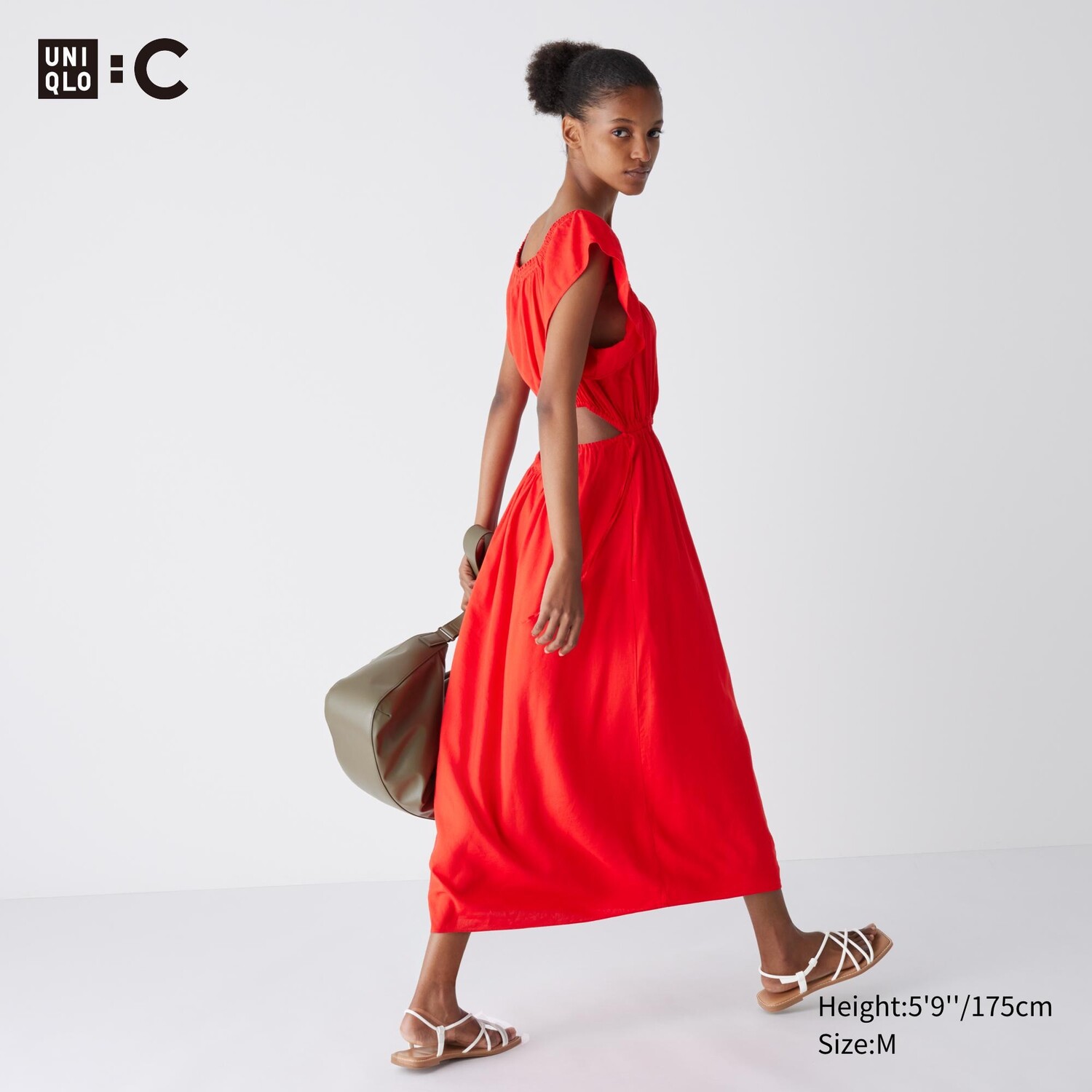 

Платье с открытой спиной UNIQLO, красный