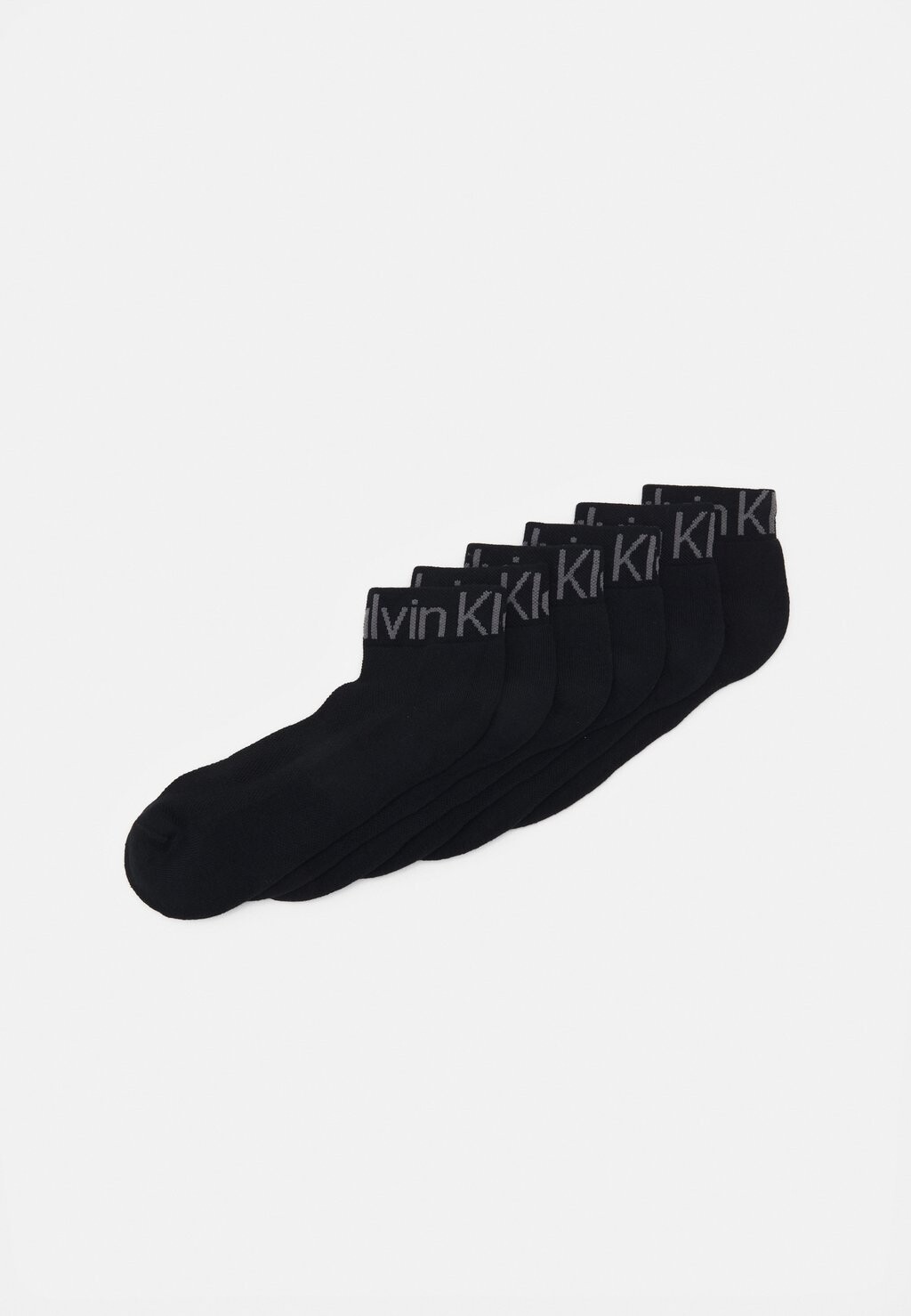 

Носки Men Quarter Logo Welt Drake 6 Pack Calvin Klein, черные