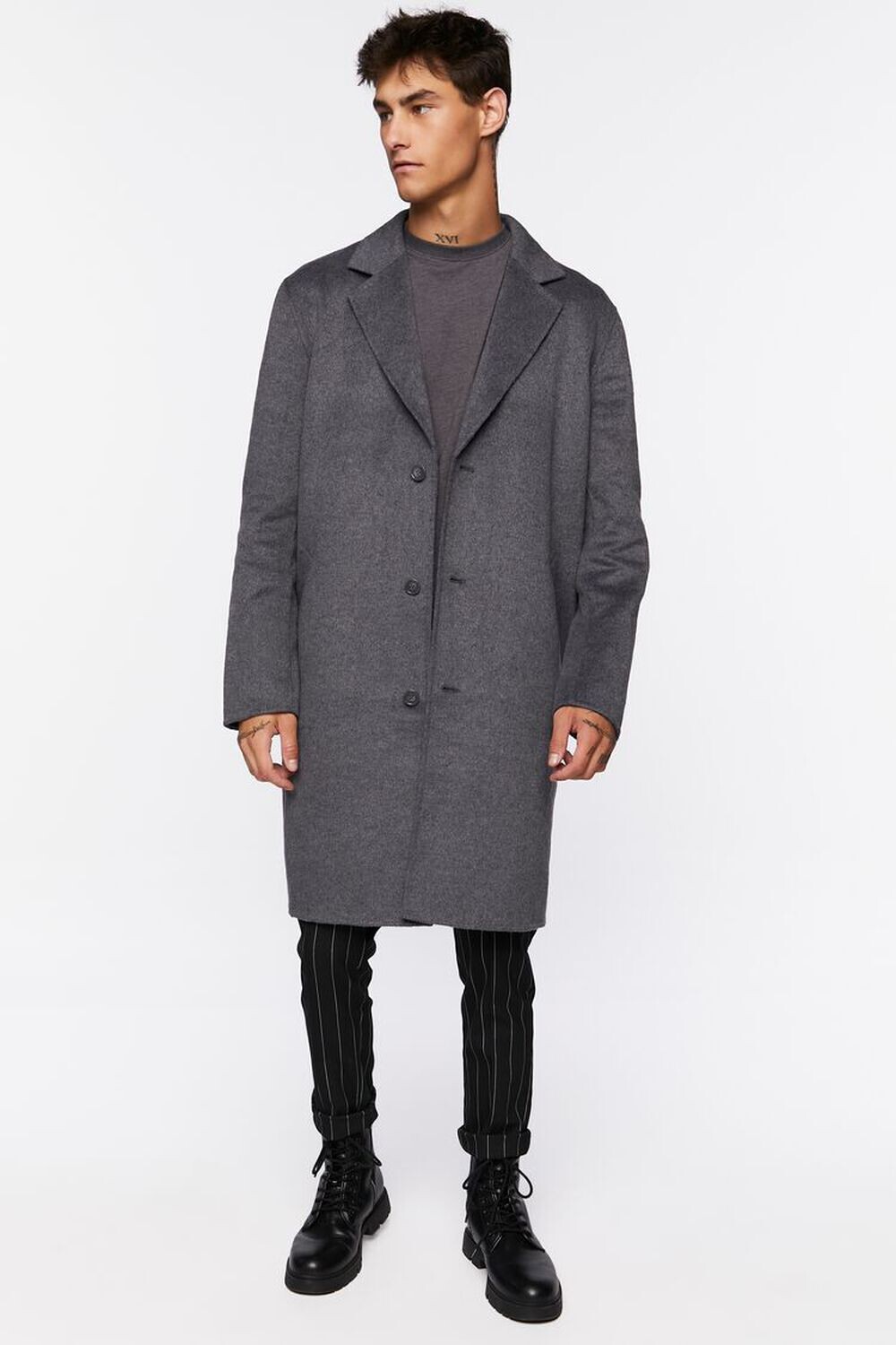 

Длинное пальто дастер Forever 21, угольный