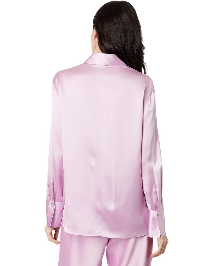 блуза vince draped puff sleeve blouse черный Блуза Vince Relaxed Long Sleeve Blouse, цвет Petal Nectar