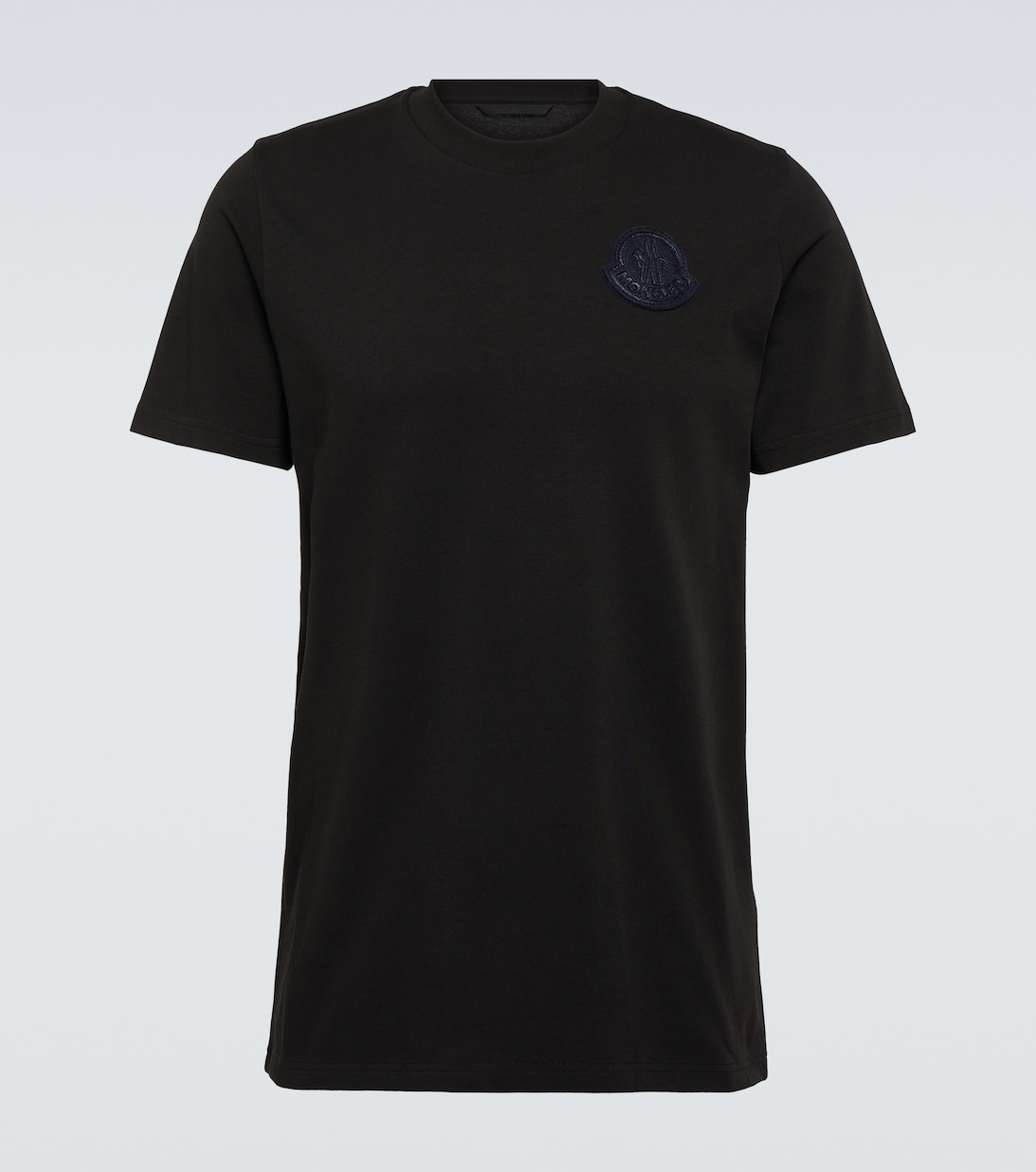 Футболка из хлопкового джерси с логотипом Moncler, черный футболка из хлопкового джерси с логотипом moncler черный