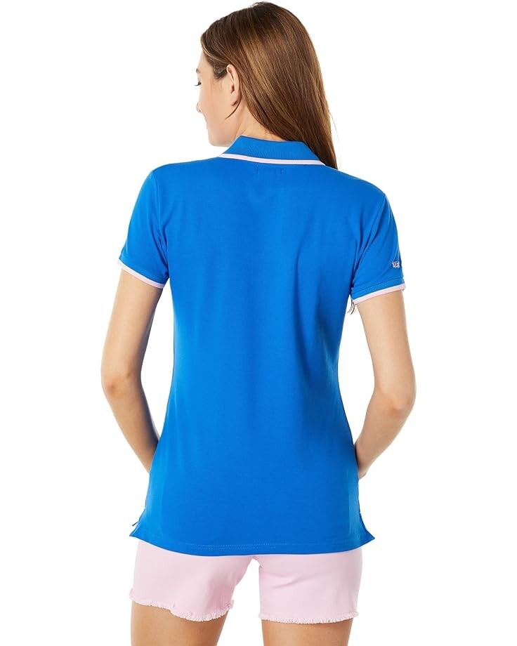 

Поло U.S. POLO ASSN. Classic Stretch Pique Polo Shirt, цвет British Blue