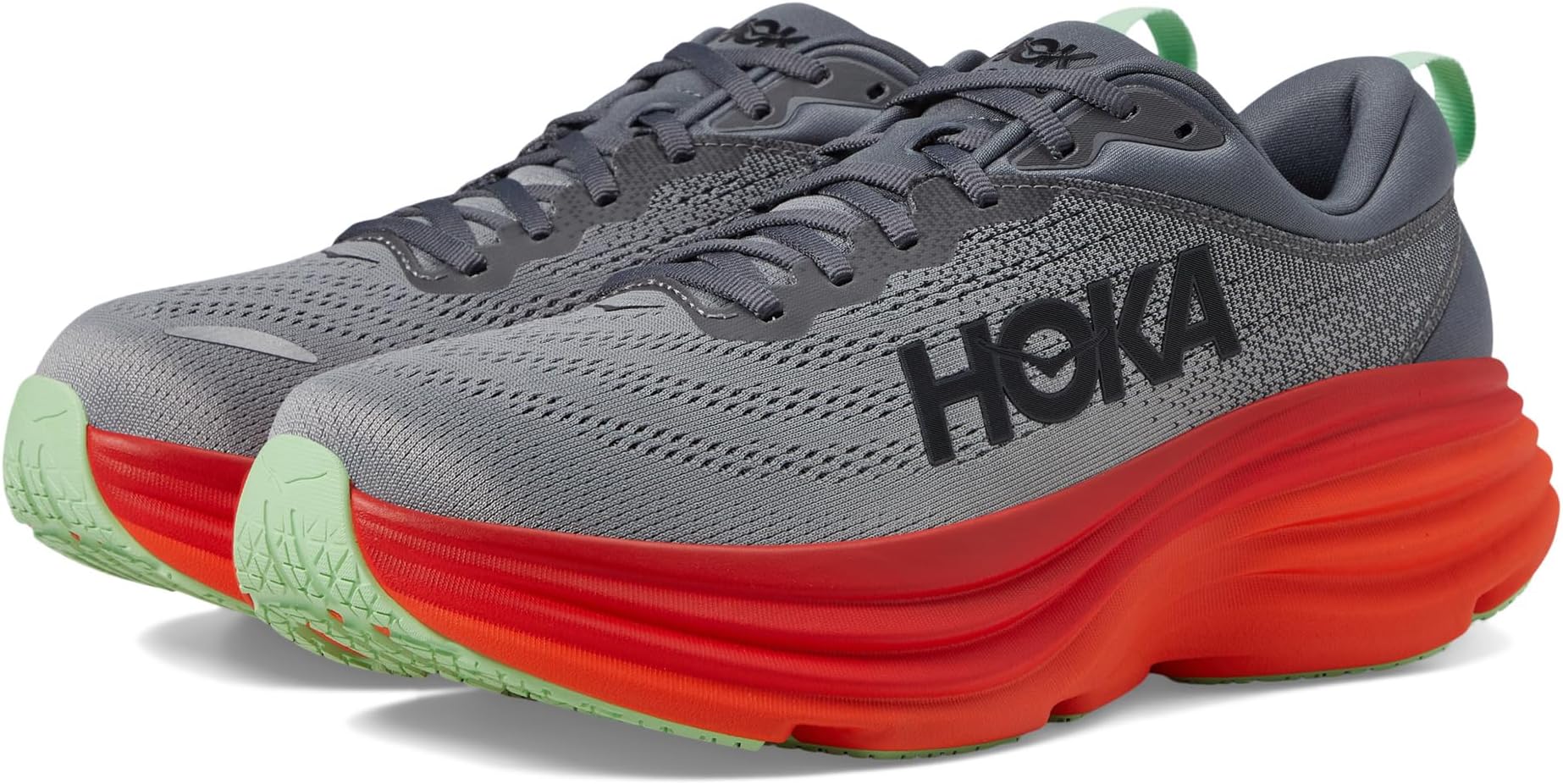 

Кроссовки Bondi 8 Hoka, цвет Castlerock/Flame