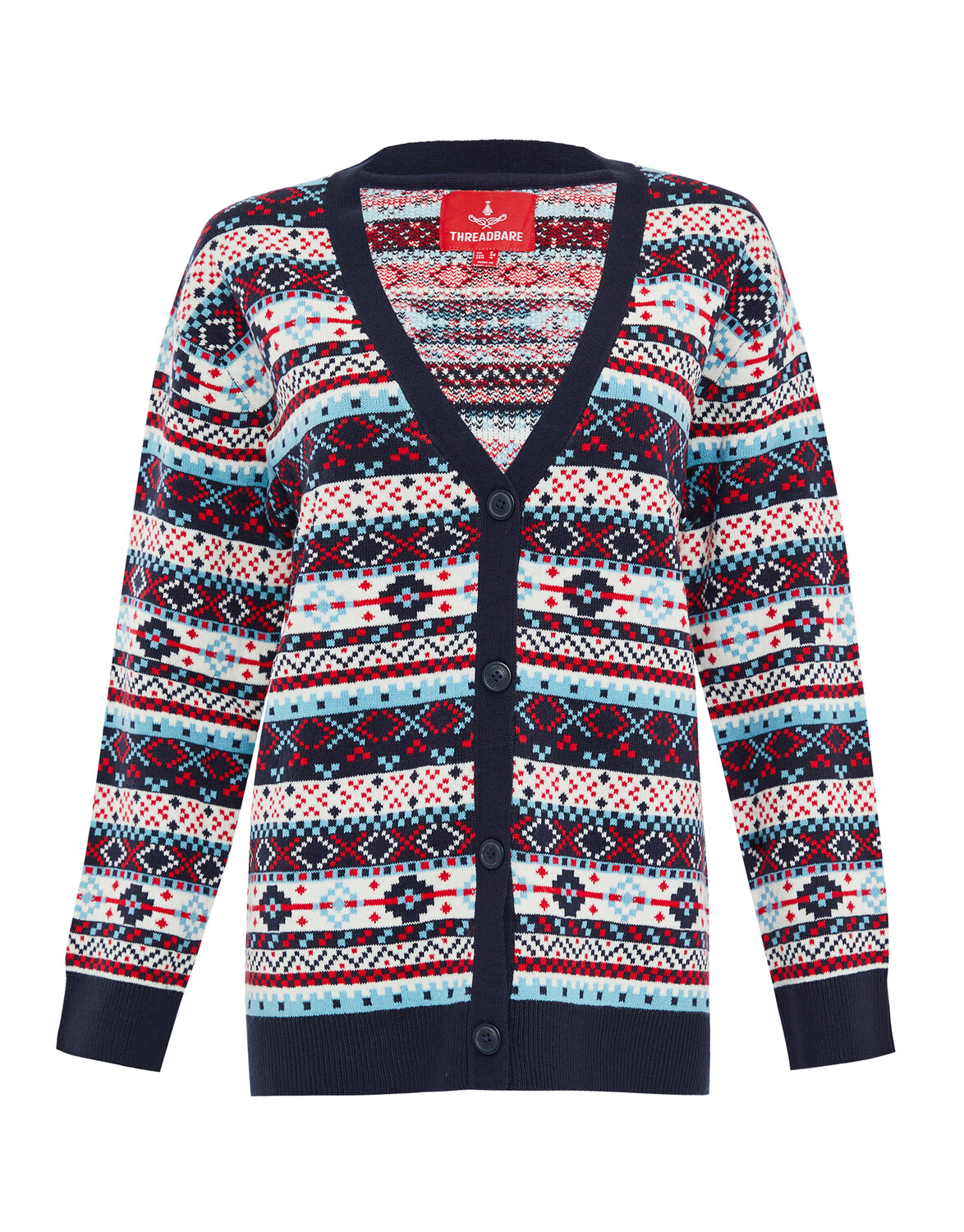 

Кардиган Threadbare Strickjacke Ladies Xmas Iceland, синий