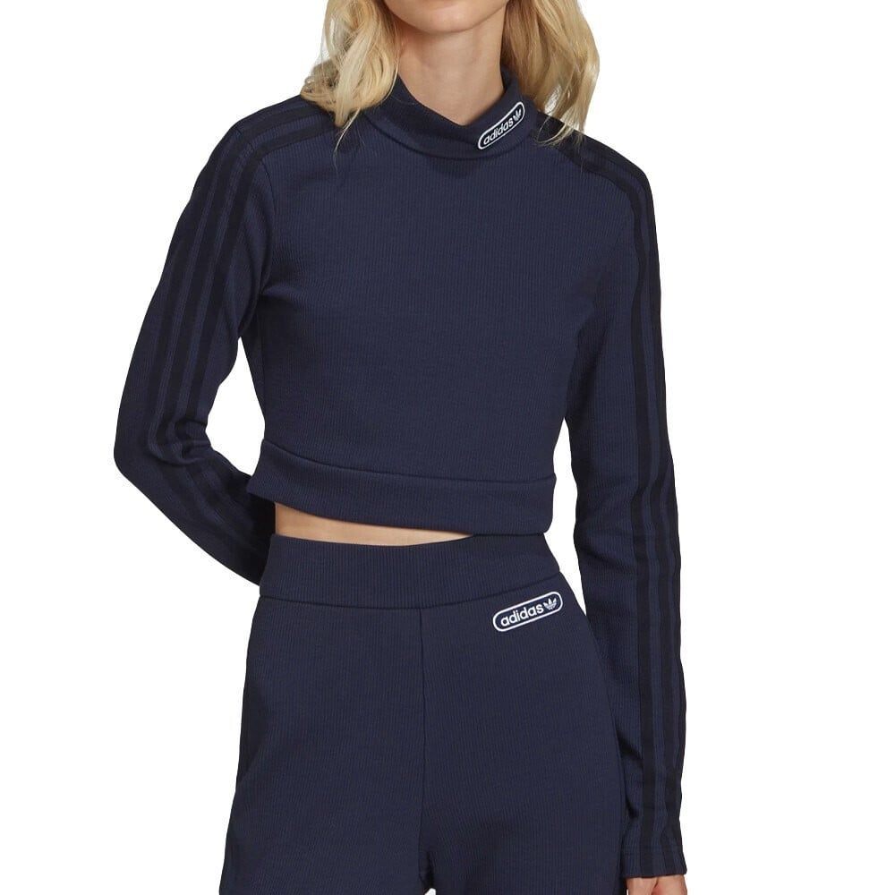 

Футболка с длинным рукавом adidas Cropped Hn, синий