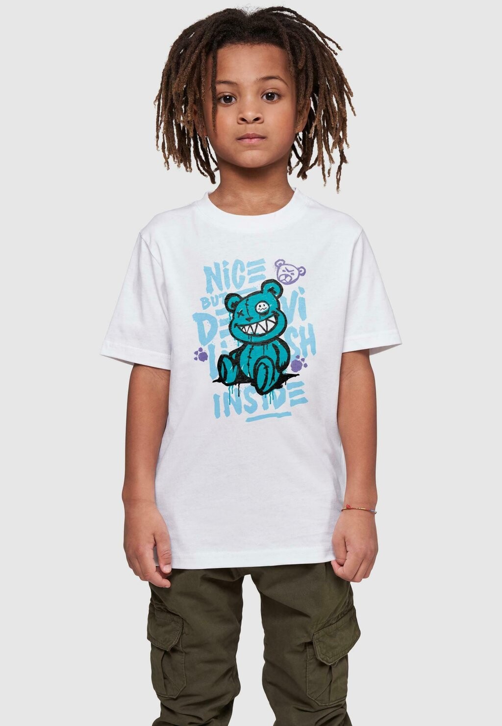 

Футболка с принтом NICE BUT DEVILISH Mister Tee, цвет white