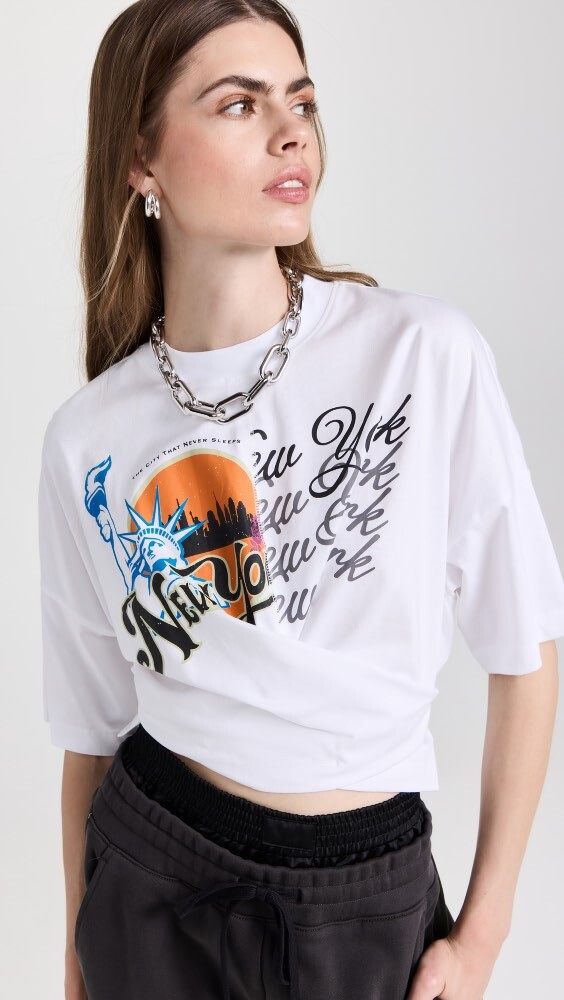 

Футболка 3.1 Phillip Lim We Are Ny Twisted Tie Back, белый