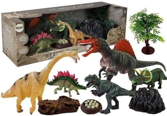 Динозавры с аксессуарами Lean Toys фигурки яиц динозавров резиновые присоски lean toys