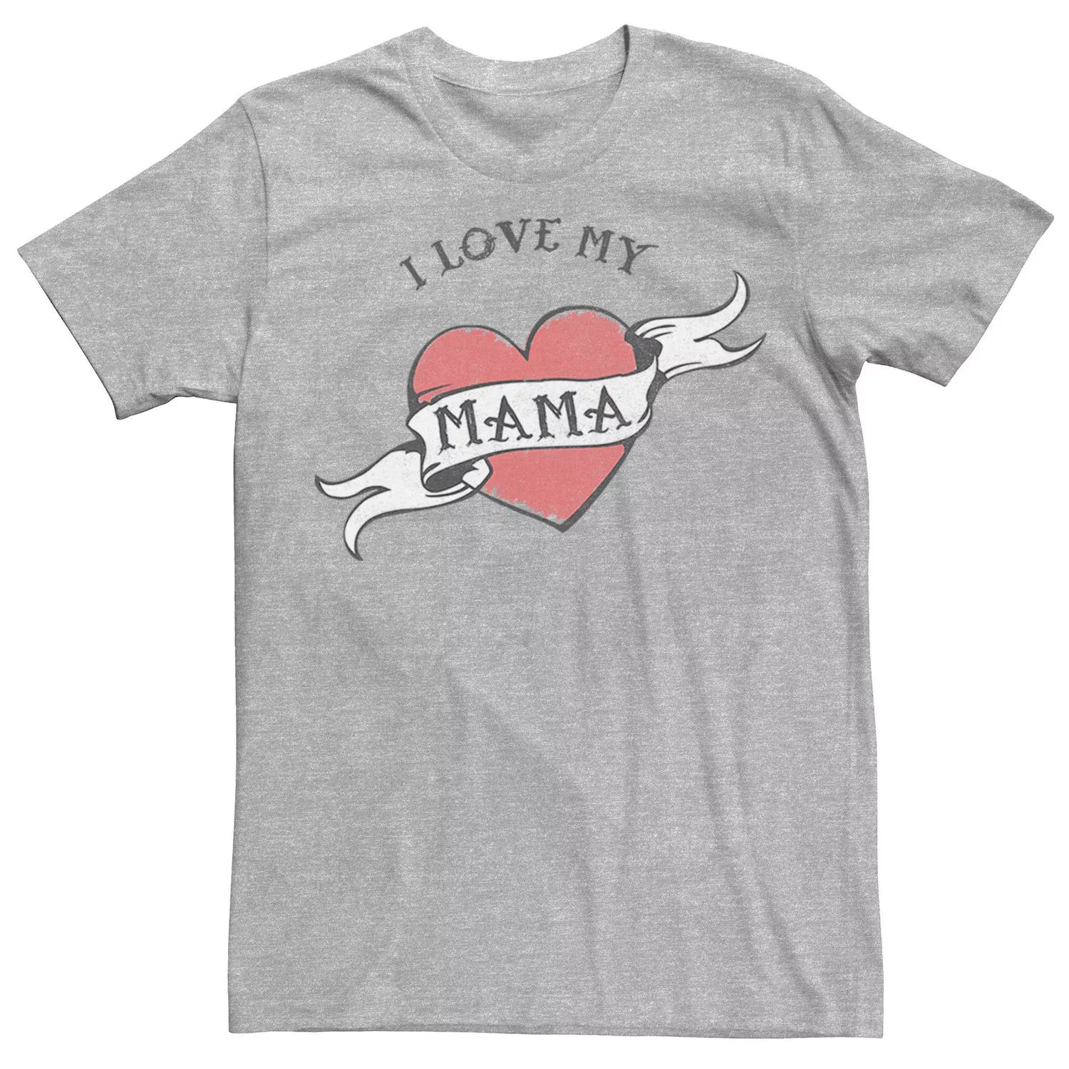 Мужская футболка с надписью «I Love My Mama Heart Tattoo» ко Дню матери Licensed Character