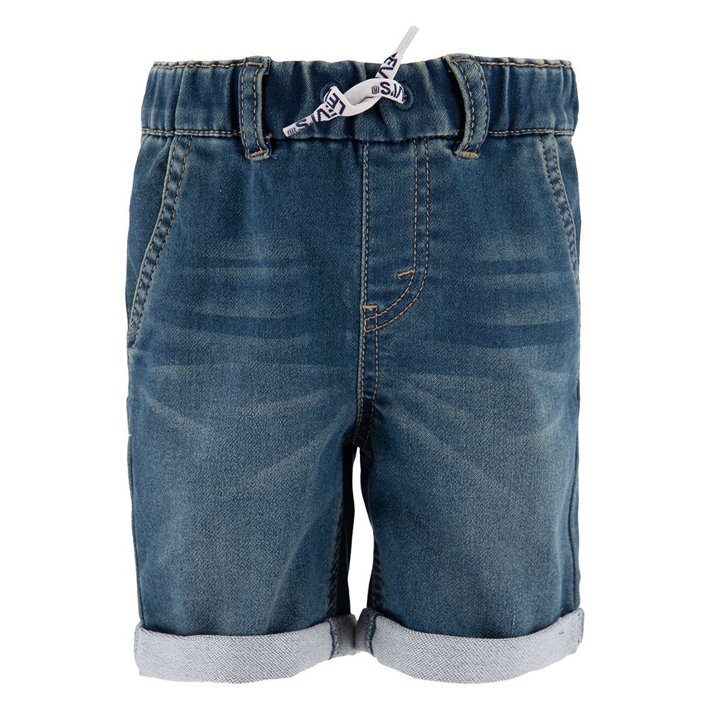 Джинсовые шорты Levi´s Dobby Pull On Regular Waist, синий джинсовые шорты levi´s mini mom regular waist синий