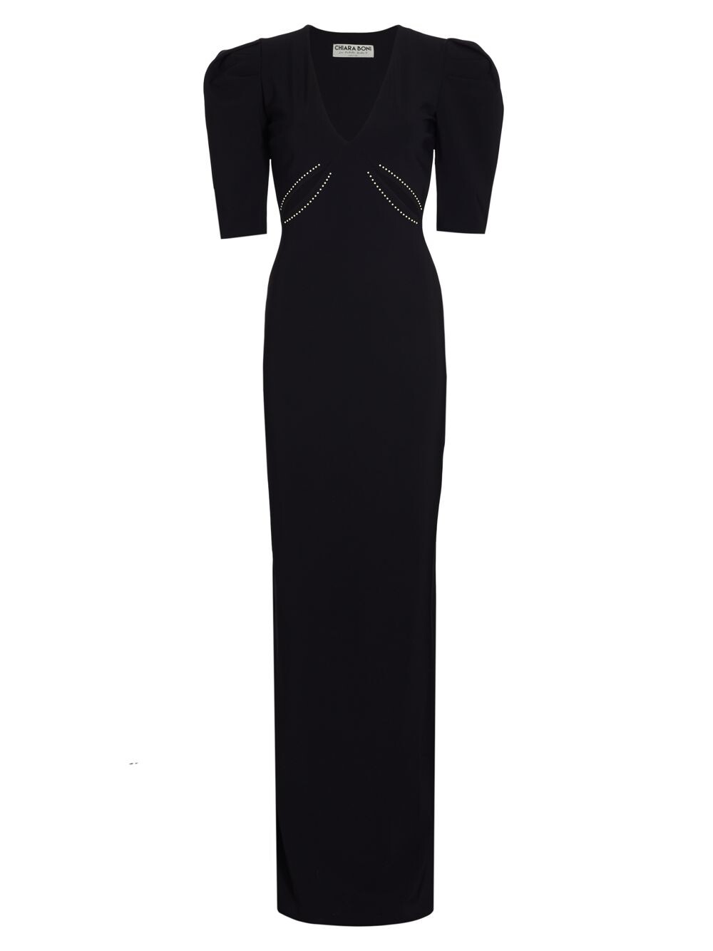 

Платье Castelo с пышными рукавами и вырезами Chiara Boni La Petite Robe, черный
