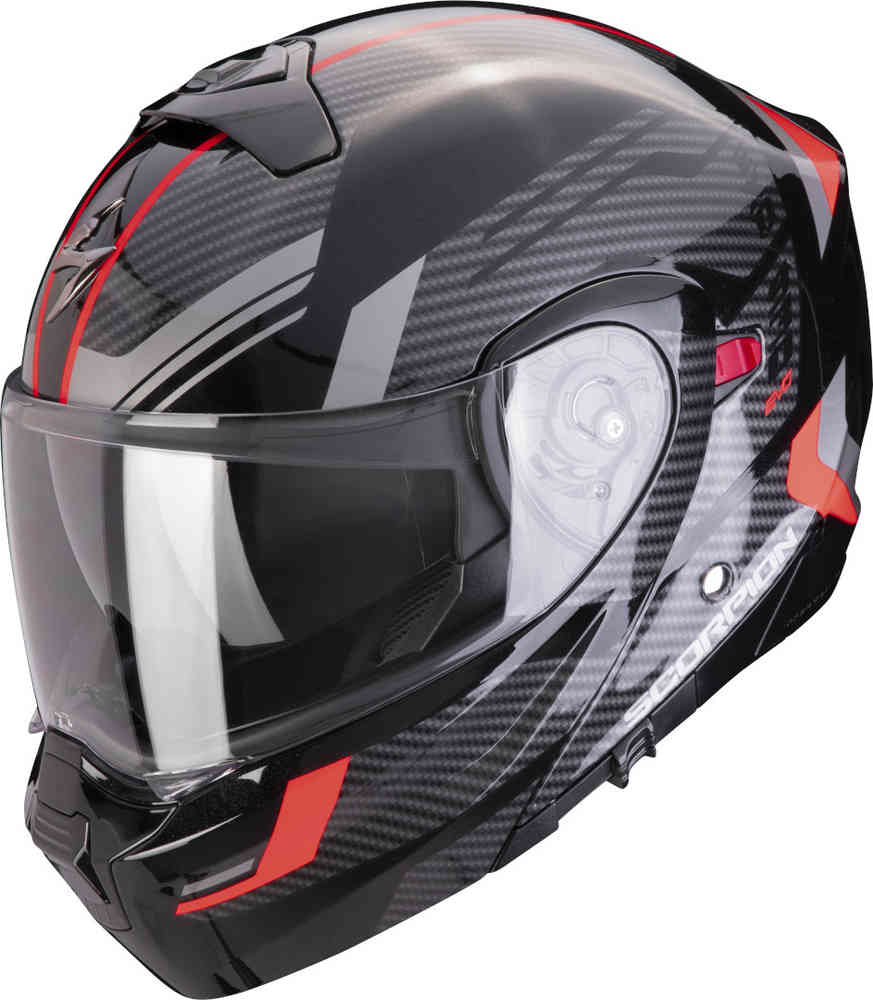 цена EXO 930 Evo Sikon Шлем Scorpion, черный/серебристый/красный