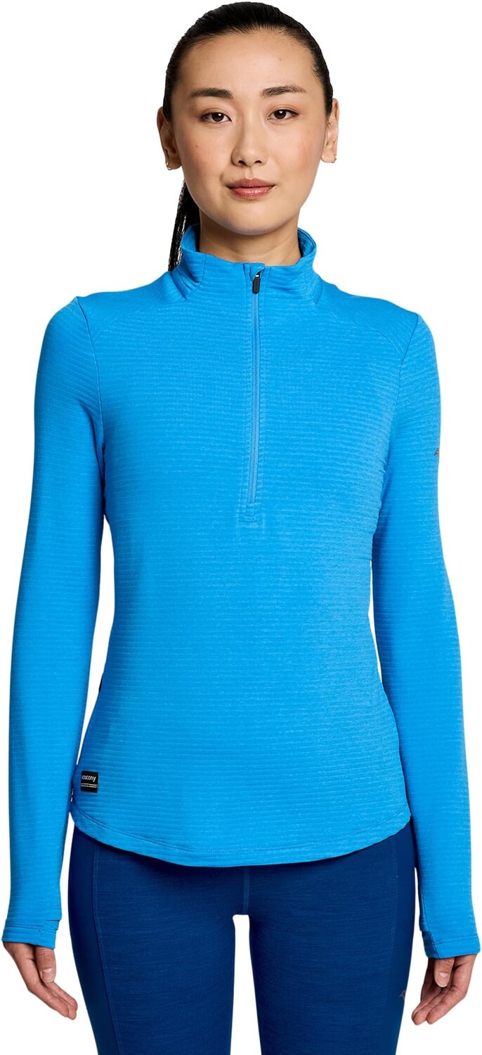 

Толстовка Triumph 3-D 1/2 Zip Saucony, цвет Bluelight Heather