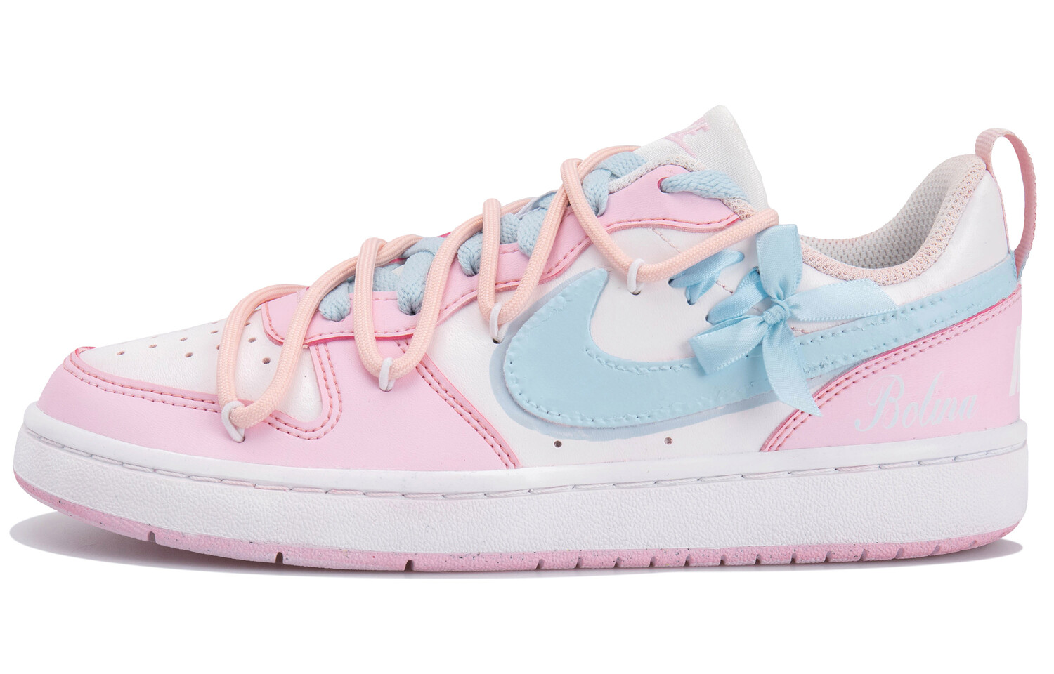 

Кроссовки Nike Court Borough Skateboard Shoes Women's Low-Top Pink Blue, Розовый, Кроссовки Nike Court Borough Skateboard Shoes Women's Low-Top Pink Blue