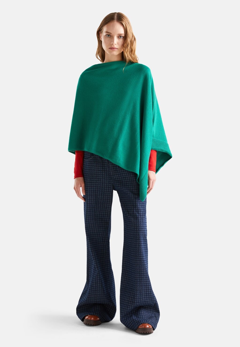 

Пончо United Colors of Benetton, зеленый