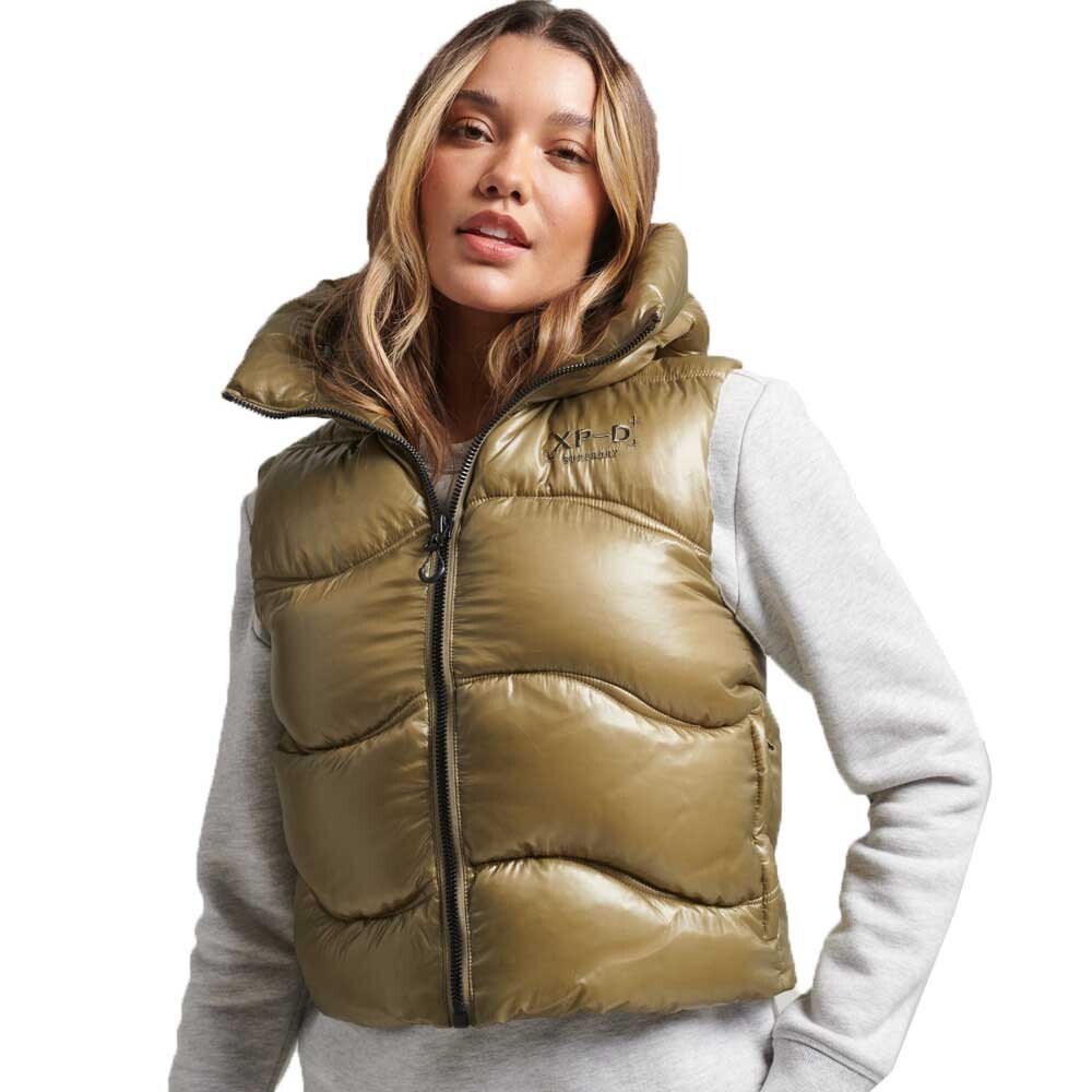 

Жилет Superdry Code Xpd Crop Padded, зеленый