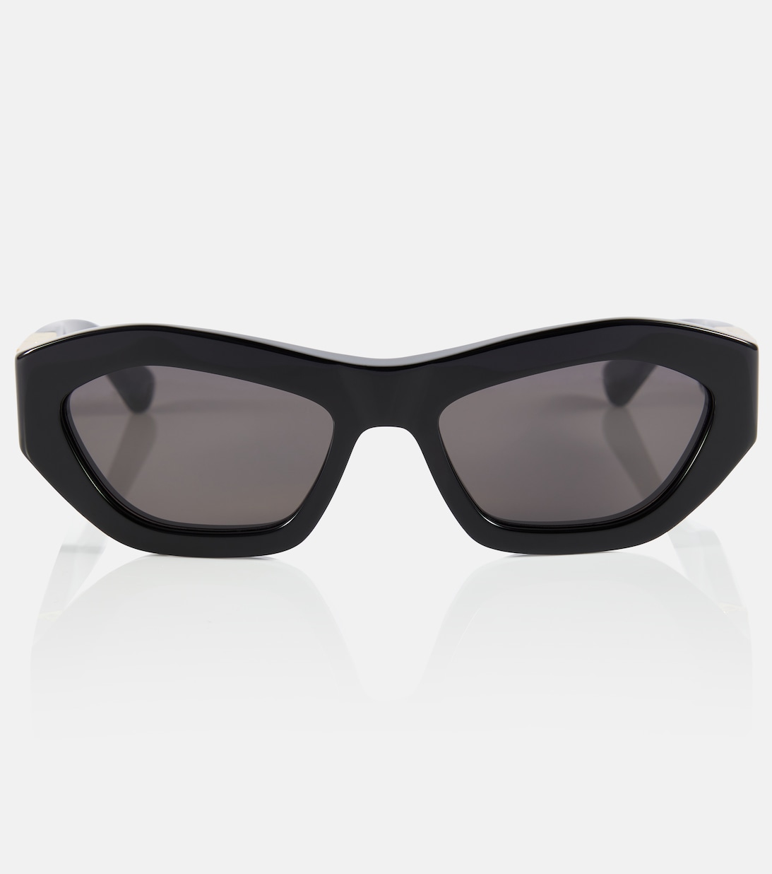 Классические геометрические солнцезащитные очки Bottega Veneta, черный