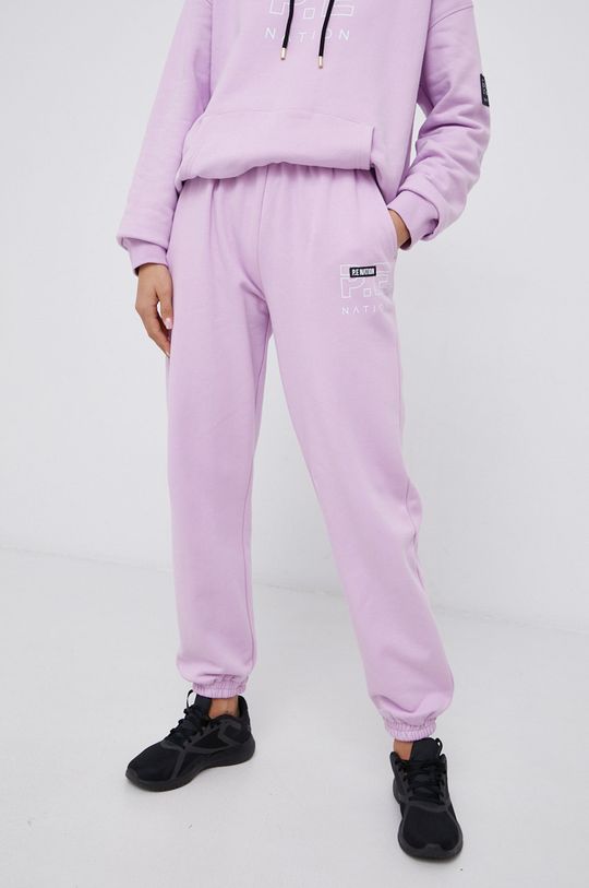 цена Хлопковые брюки P.E Nation, фиолетовый