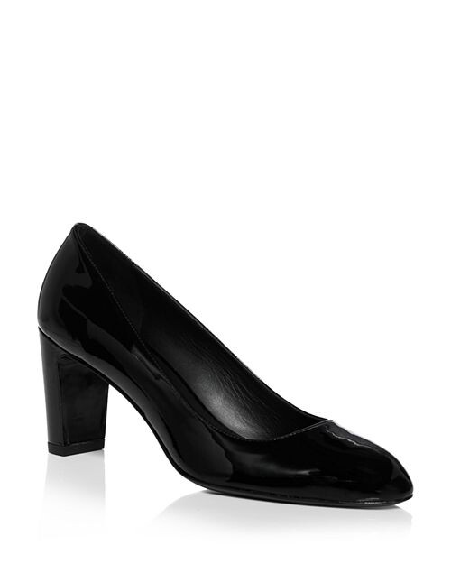 

Женские туфли-лодочки Vida 75 на блочном каблуке с миндалевидным носком Stuart Weitzman, цвет Black