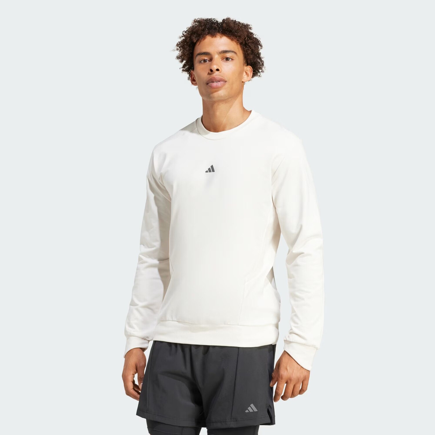 

Толстовка для йоги с круглым вырезом Adidas, цвет Chalk White