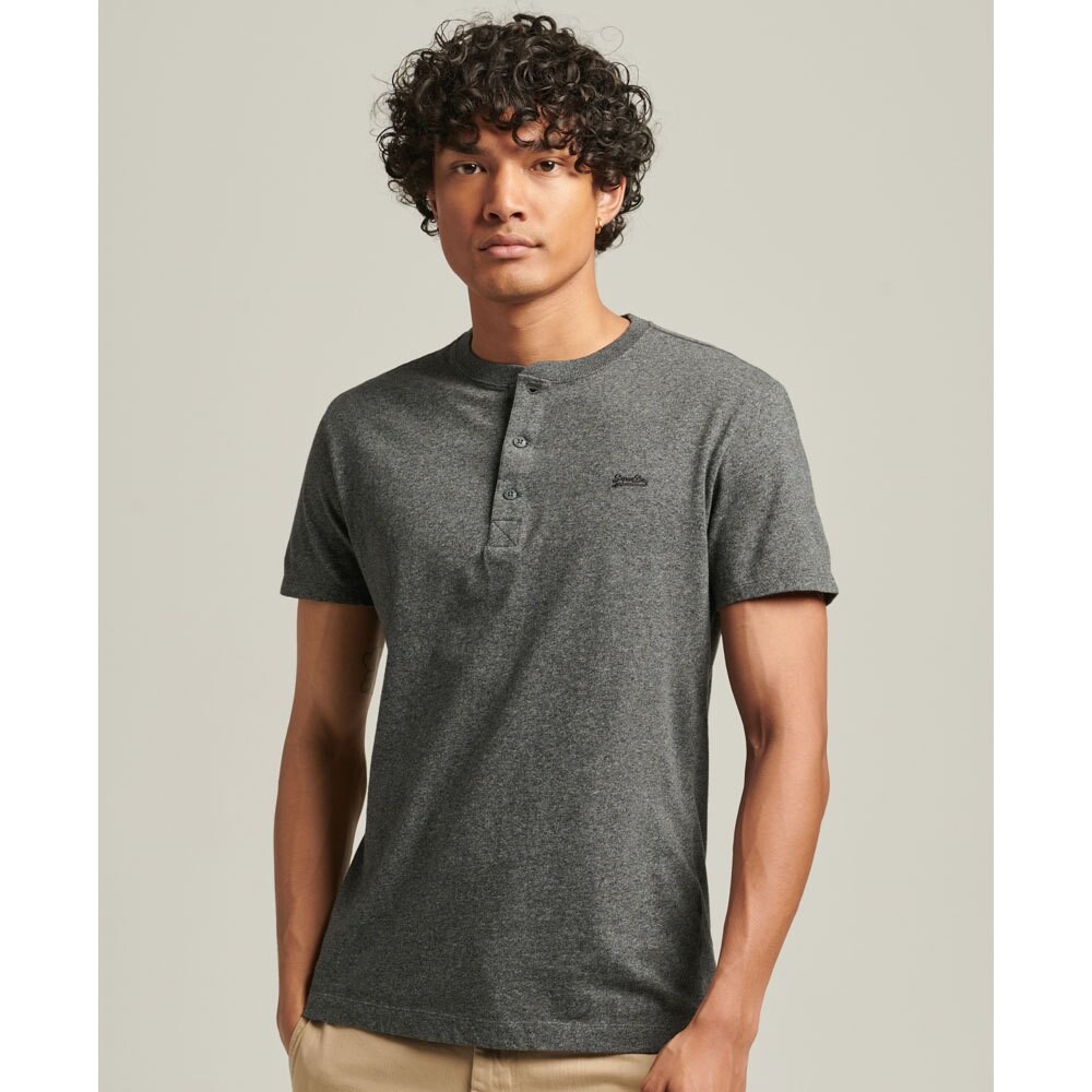 

Футболка с коротким рукавом Superdry Vintage Logo Emb Henley, серый