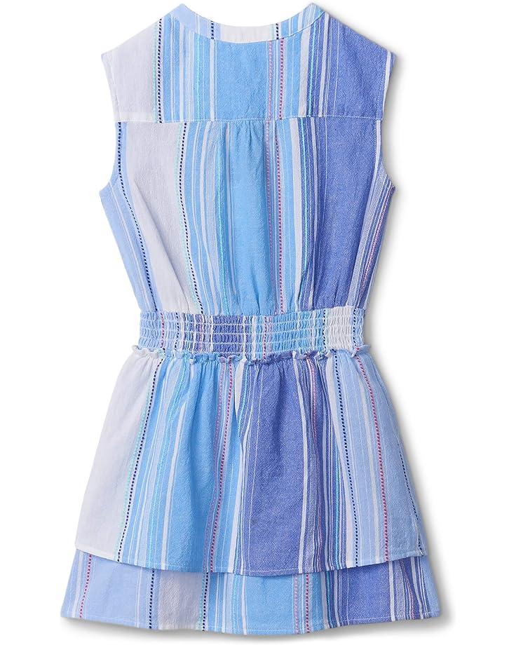 Платье Hatley Patchwork Smocked Waist Dress, синий