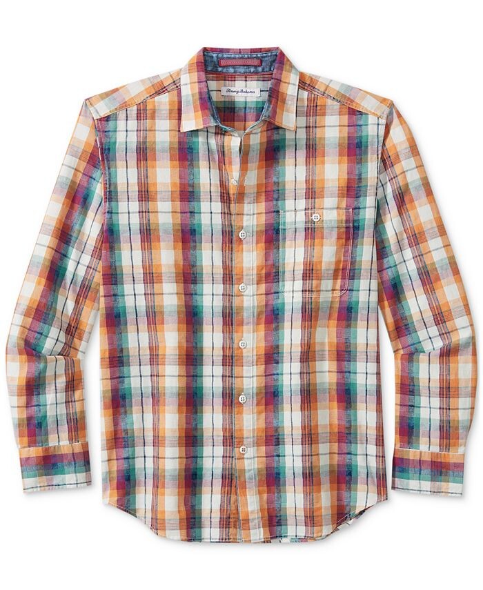 

Мужская рубашка в клетку цвета индиго Coast Tommy Bahama, оранжевый