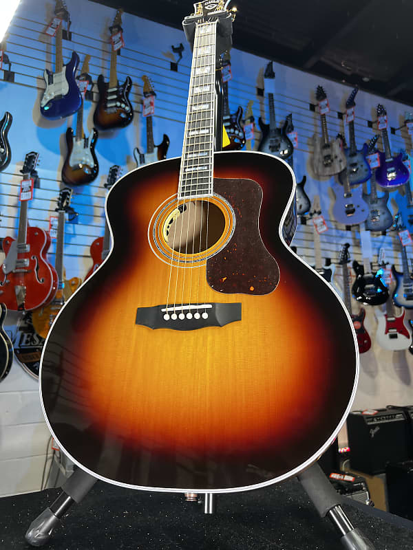 Акустическая гитара Guild F-55E Maple, Jumbo Acoustic-Electric Guitar - Antique Sunburst Authorized Dealer Free Shipping! 791 GET PLEK’D!