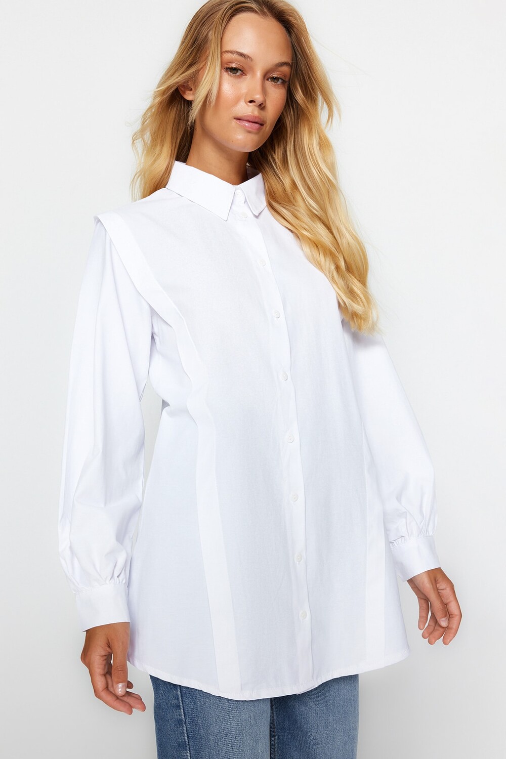 

Рубашка – стандартный крой Trendyol Modest, экрю