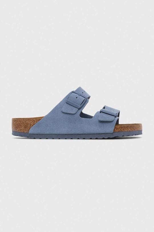 Замшевые шлепанцы Arizona Birkenstock, синий