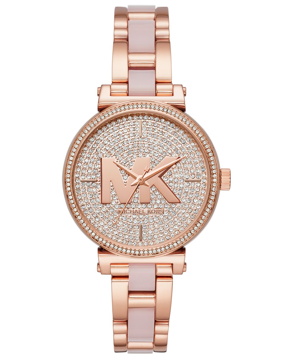 

Женские часы Sofie из нержавеющей стали цвета розового золота с румяным ацетатным браслетом, 36 мм Michael Kors, золотой