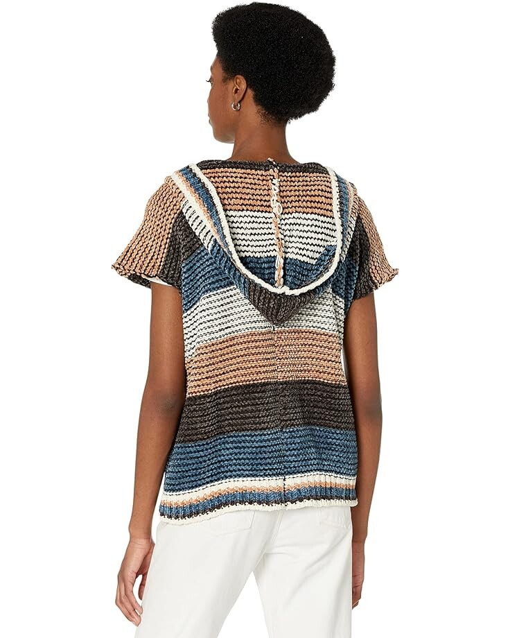

Свитер Rock and Roll Cowgirl Knitted Stripe Drop Shoulder Cardigan 46-2357, кофе
