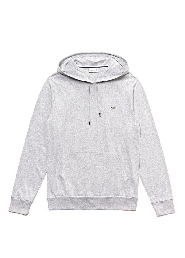 

Серая мужская толстовка обычного кроя с капюшоном Lacoste, Серый
